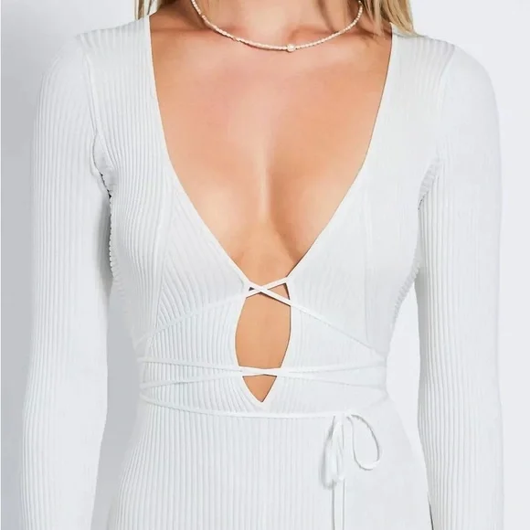 Devon Windsor Reagan Dress White Medium - Picture 2 of 4